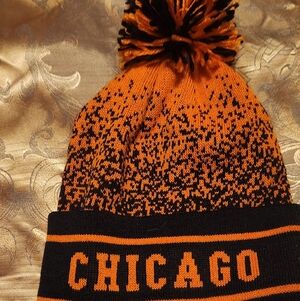 Chicago Bears Cuff Knit Hat With Pom